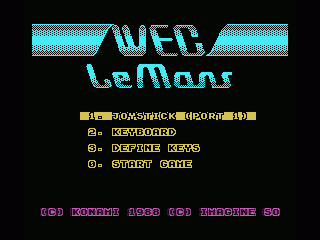 Le Mans screenshot 2 for MSX